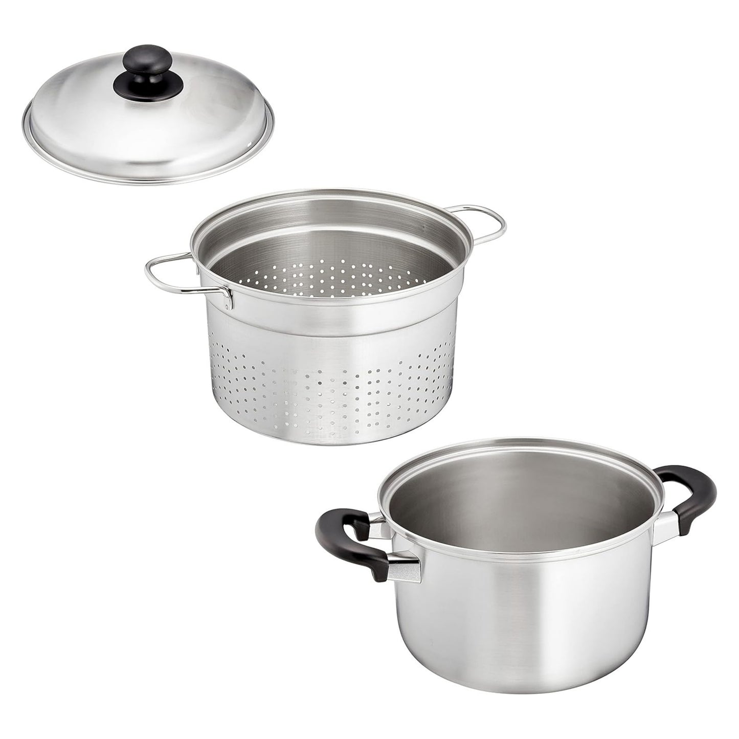 Enzo Classic Stainless Steel Pasta Pot 22cm
