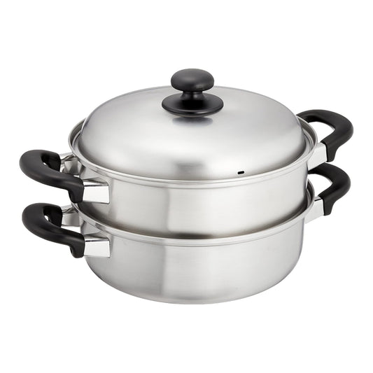 Enzo Classic Stainless Steel Two-Tier Steamer 24cm