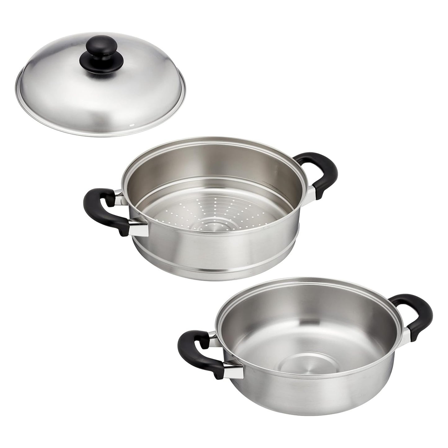 Enzo Classic Stainless Steel Everyday Cooking & Steaming Set with Ladle