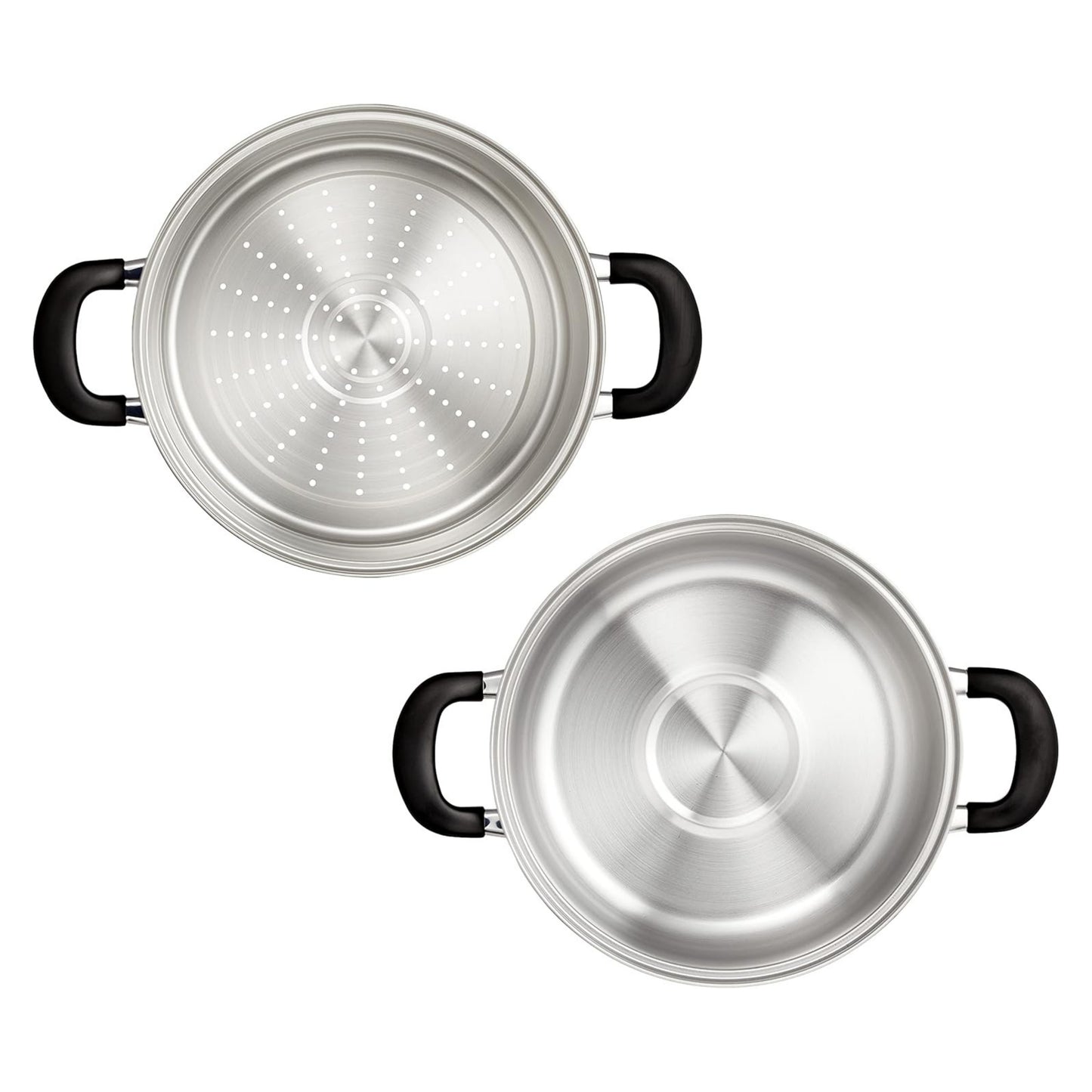 Enzo Classic Stainless Steel Everyday Cooking & Steaming Set with Ladle