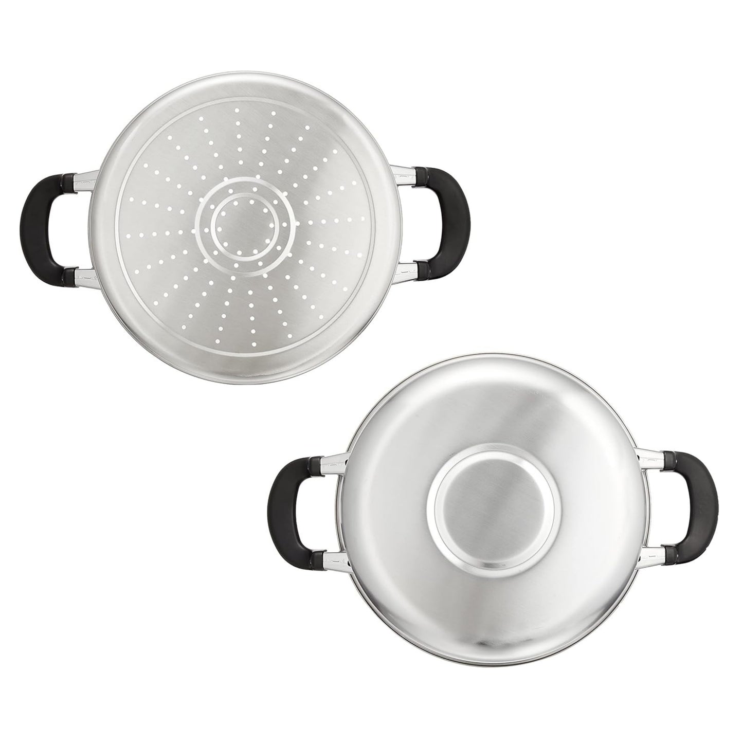 Enzo Classic Stainless Steel Two-Tier Steamer 24cm