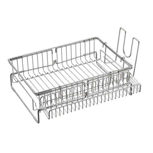 Enzo Expandable Sink Dish Drainer Rack with Lid & Cutting Board Stand