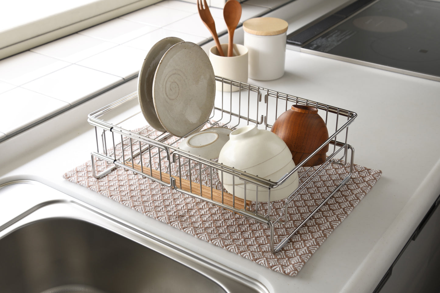 Enzo Expandable Stainless Steel Sink Dish Drainer Rack