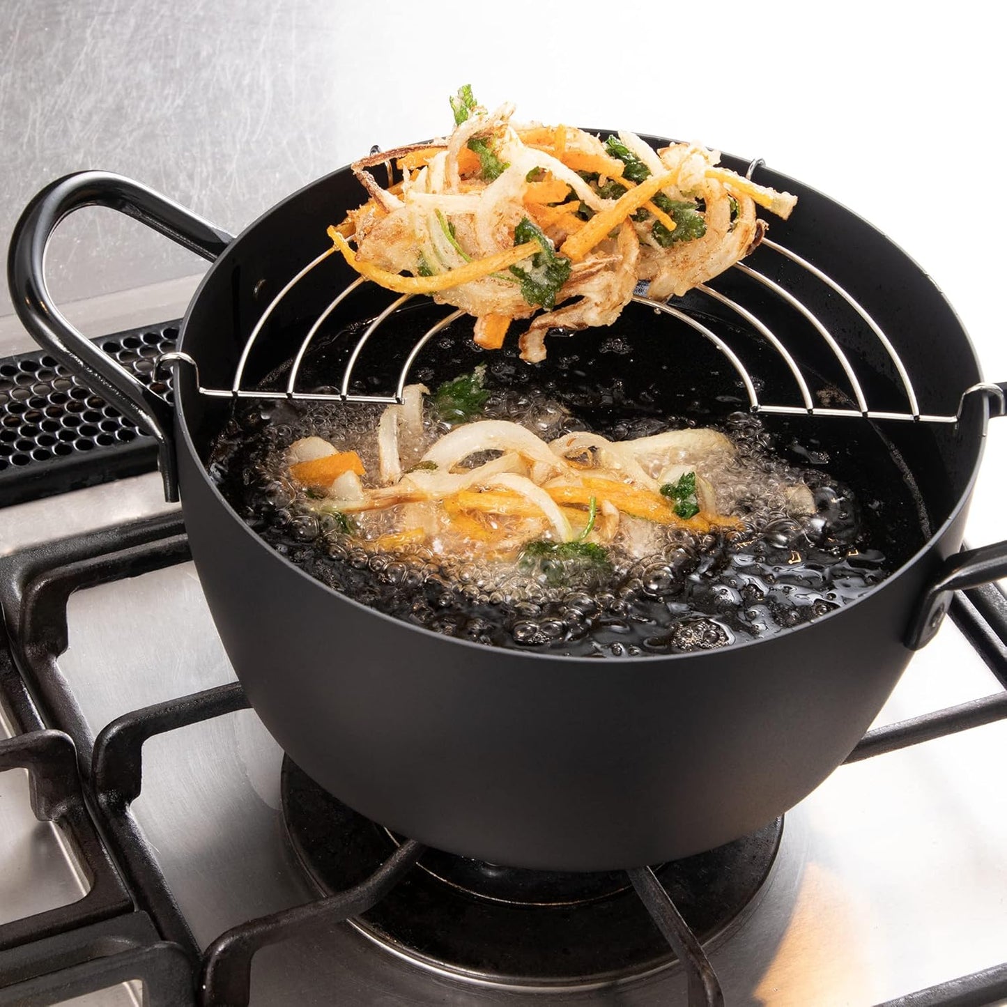 Enzo Iron Deep Tempura Frying Pot 22cm