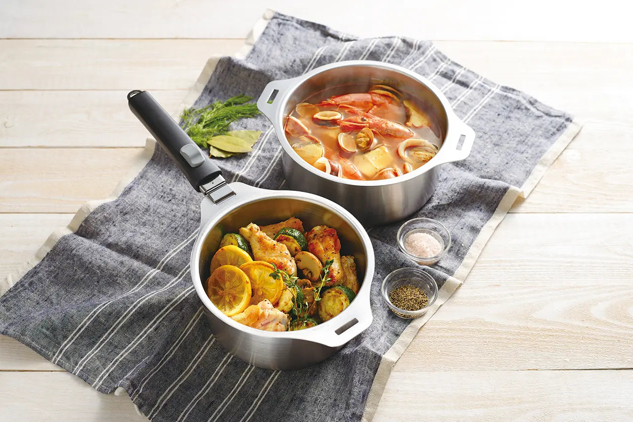 Enzo Stainless Steel Deep-Rim Saucepan 18cm