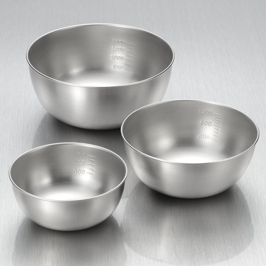 Enzo Stainless Steel 3-Piece Mixing Bowl Set