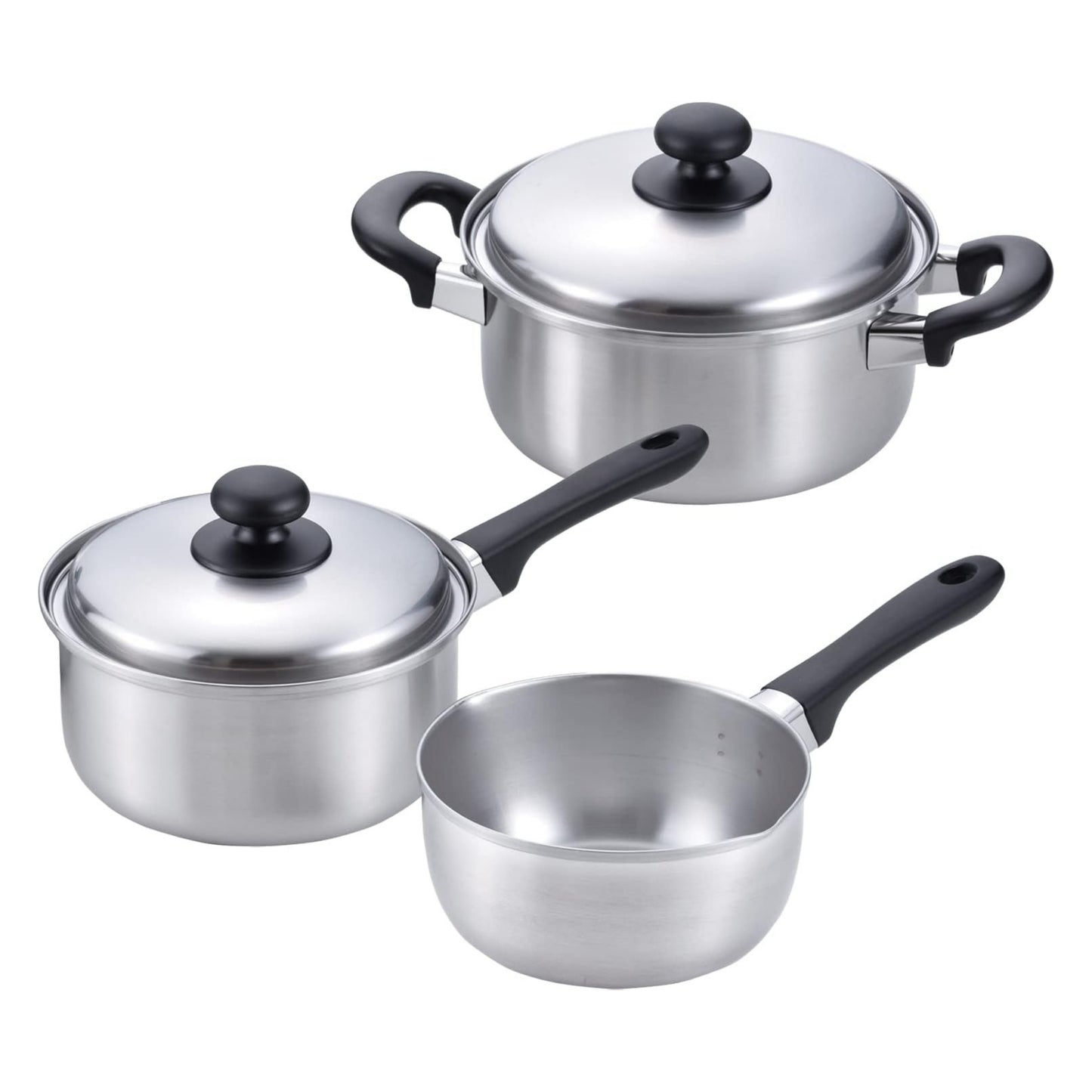 Enzo Classic Stainless Steel 3-Piece Everyday Cookware Set
