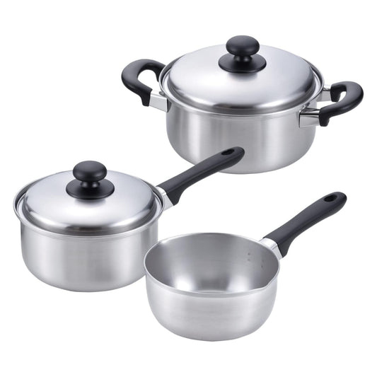 Enzo Classic Stainless Steel 3-Piece Everyday Cookware Set