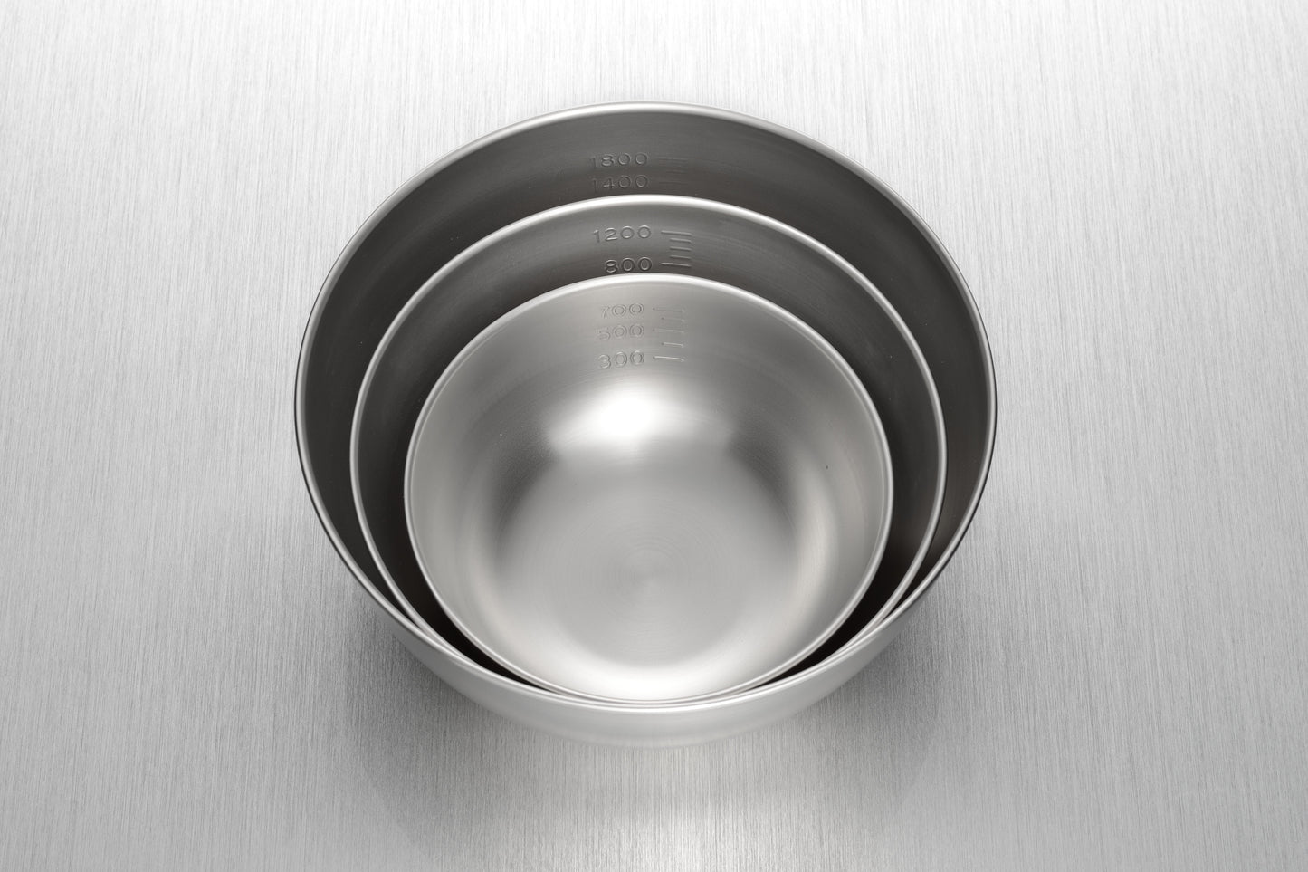 Enzo Stainless Steel 3-Piece Mixing Bowl Set