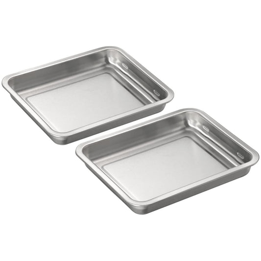 Enzo Stainless Steel Stackable Rectangular Prep Tray Set