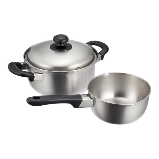 Enzo Classic Stainless Steel Yukihira Saucepan & Casserole Set