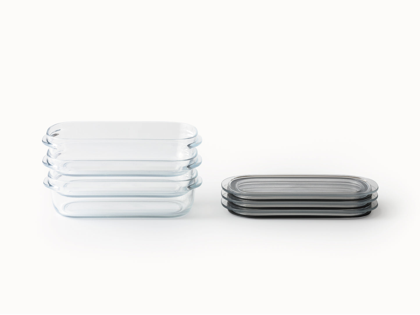Food Storage Container Medium 520ml (set of 3) - Clear