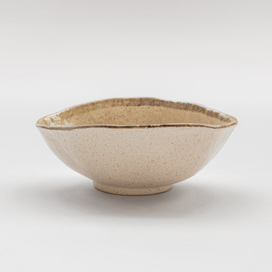 Flax Organic Uneven medium oval bowl 21cm