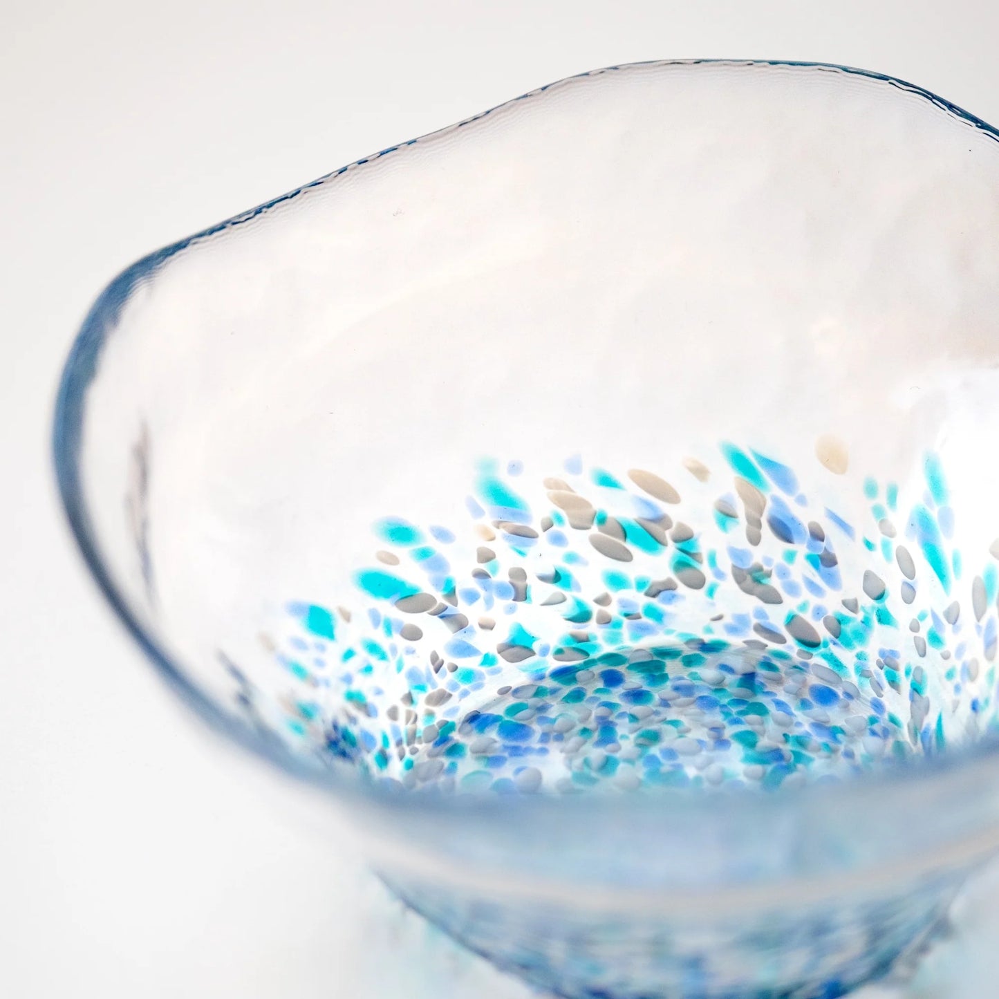 Flowers of Tsugaru Hydrangea Gift Boxed Glass Serving Bowl 16cm