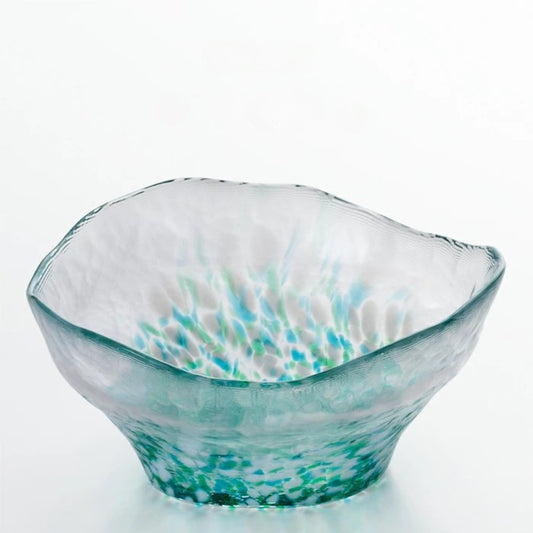 Flowers of Tsugaru Mizubasho Gift Boxed Glass Serving Bowl 16cm
