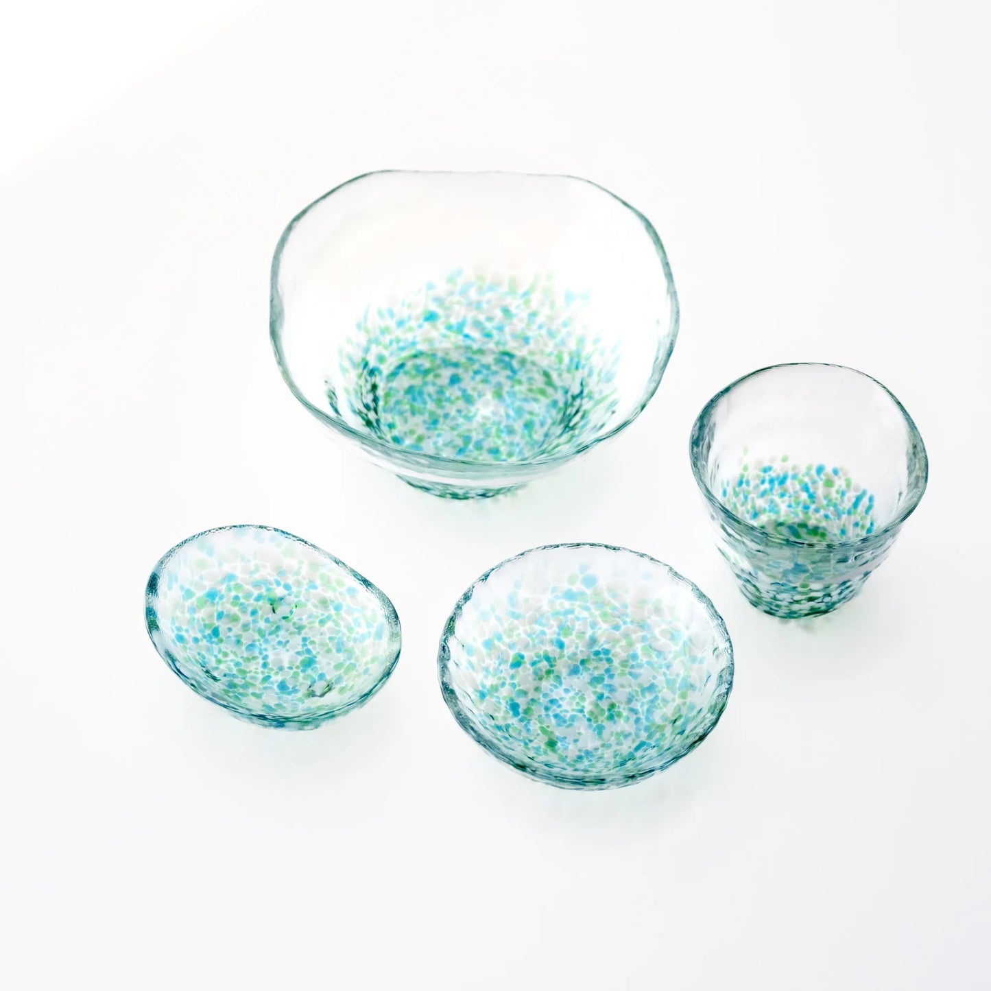 Flowers of Tsugaru Mizubasho Gift Boxed Glass Serving Bowl 16cm