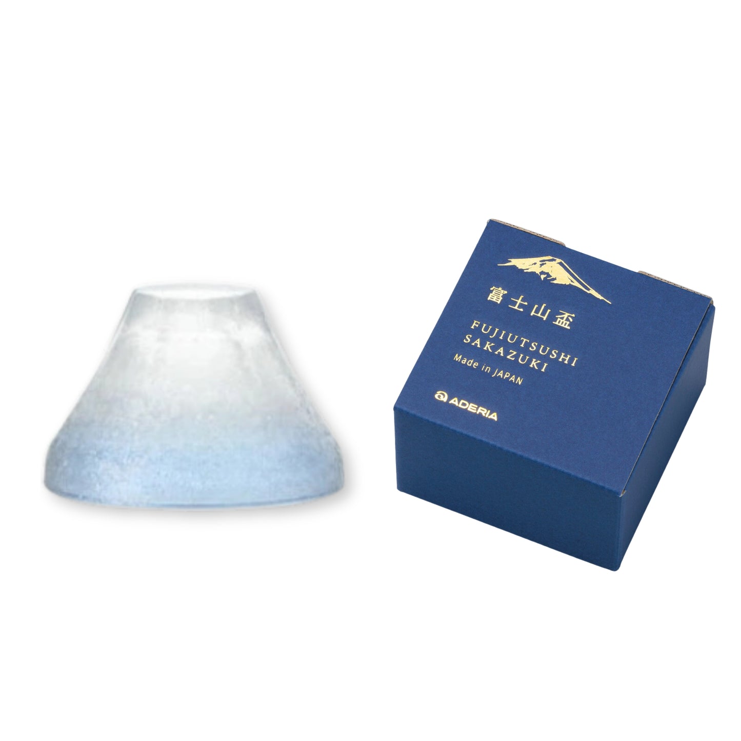 Fujiutsushi Mount Fuji Gift Boxed Glass Sake Cup 85ml - Blue