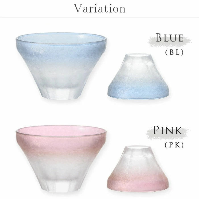 Fujiutsushi Mount Fuji Gift Boxed Glass Sake Cup 85ml - Pink