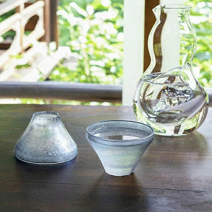 Fujiutsushi Mount Fuji Gift Boxed Glass Sake Cup 85ml - Pink