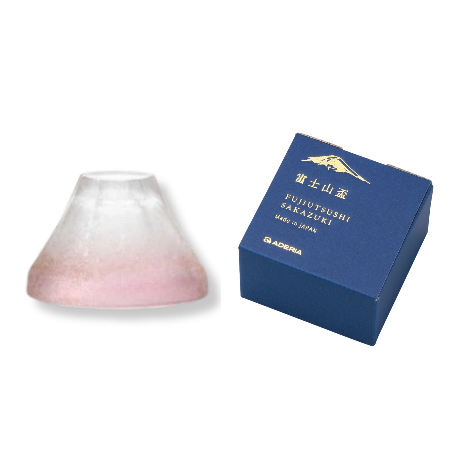 Fujiutsushi Mount Fuji Gift Boxed Glass Sake Cup 85ml - Pink