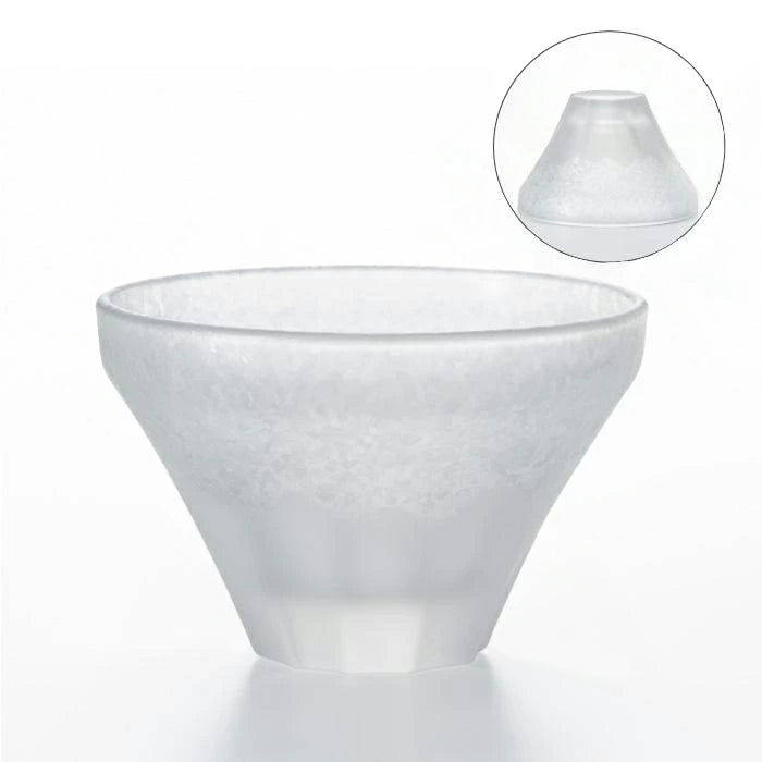 Fujiutsushi Mount Fuji Gift Boxed Glass Sake Cup 85ml - White
