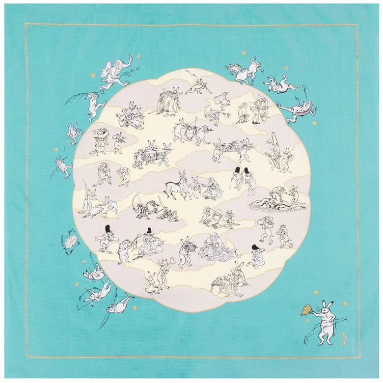 Furoshiki Organic - 100 Choju Jinbutsu Giga Lotus Leaf 100cm