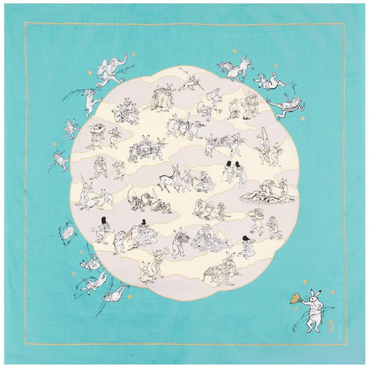 Furoshiki Organic - 100 Choju Jinbutsu Giga Lotus Leaf 100cm