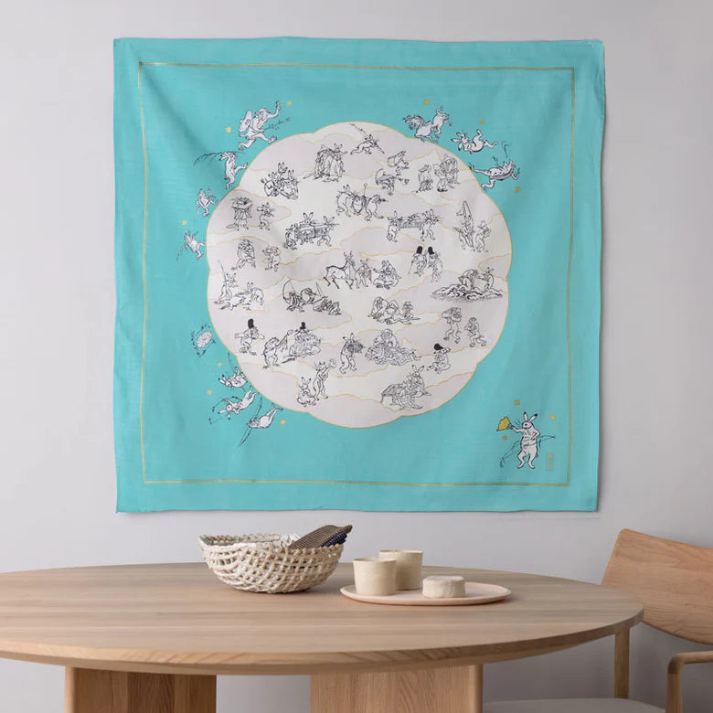 Furoshiki Organic - 100 Choju Jinbutsu Giga Lotus Leaf 100cm