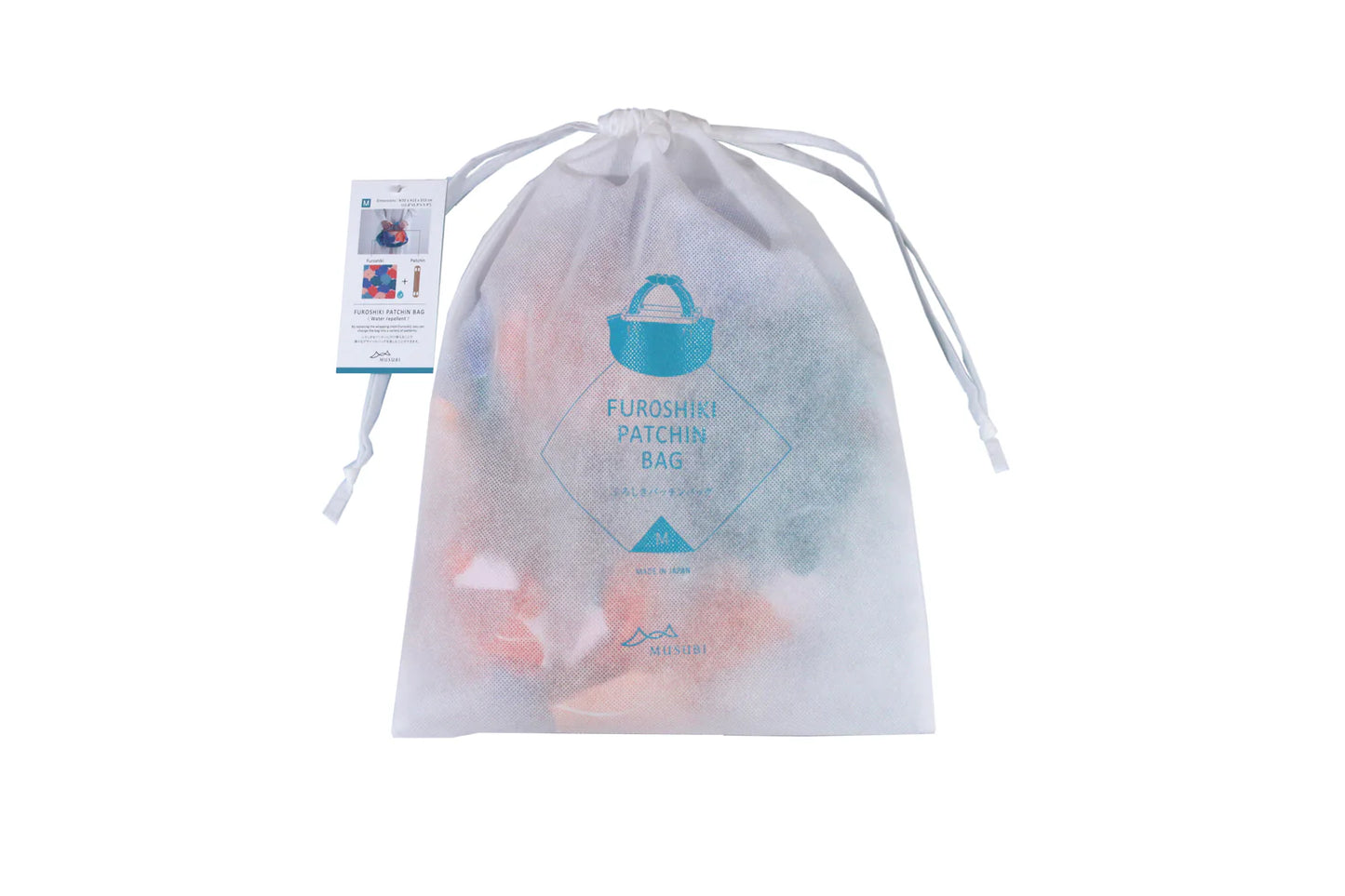 Furoshiki Patchin Bag M Water-repellent Camellia - Dark Navy