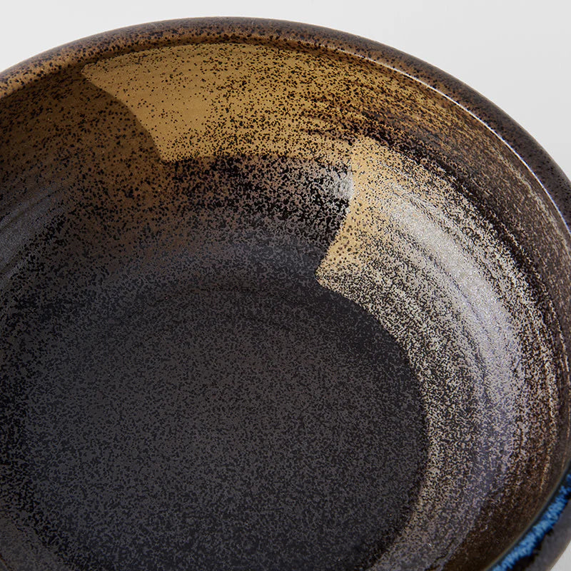 Gold Brushstroke Thick Edge Bowl 23cm