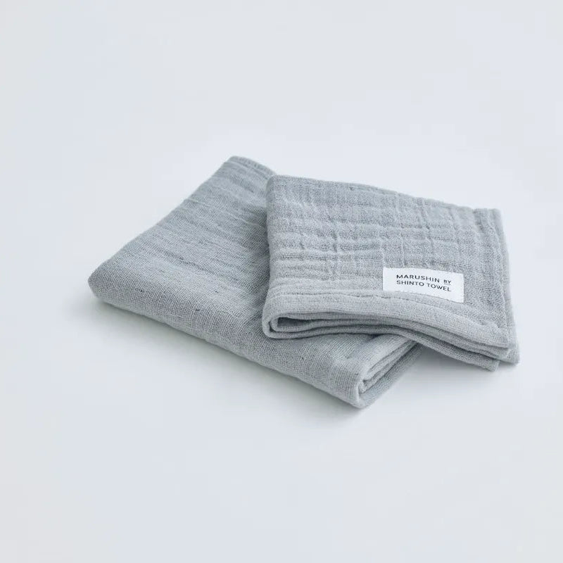 Marushin Quadruple Gauze Towel - Grey