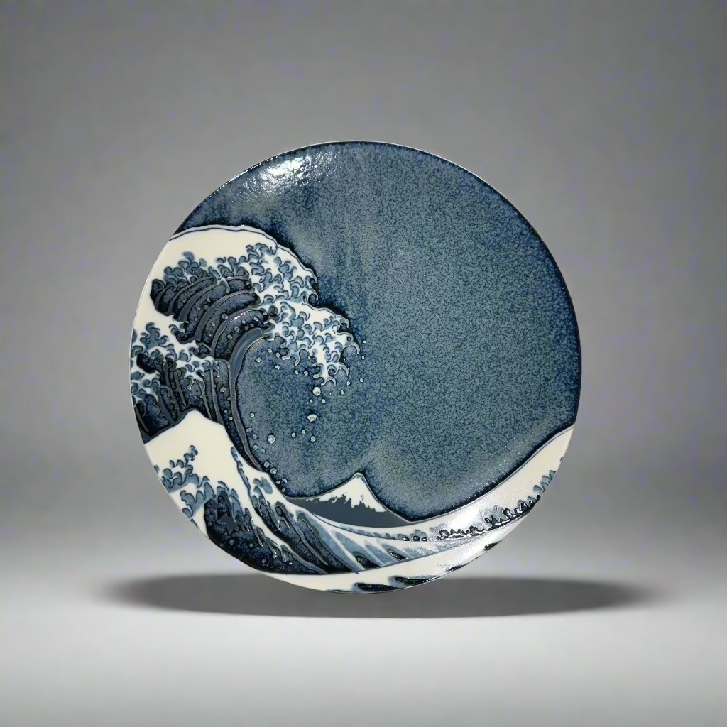 Hokusai design dinner plate 27cm