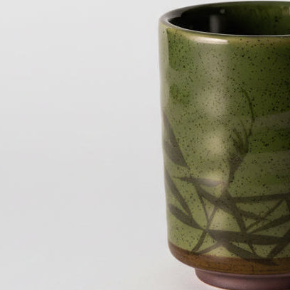 Green Bamboo Pattern Sushi Mug 320ml