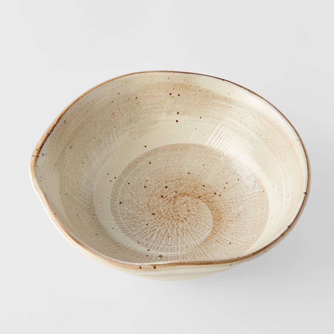 Spiral Sand organic bowl 22.5cm
