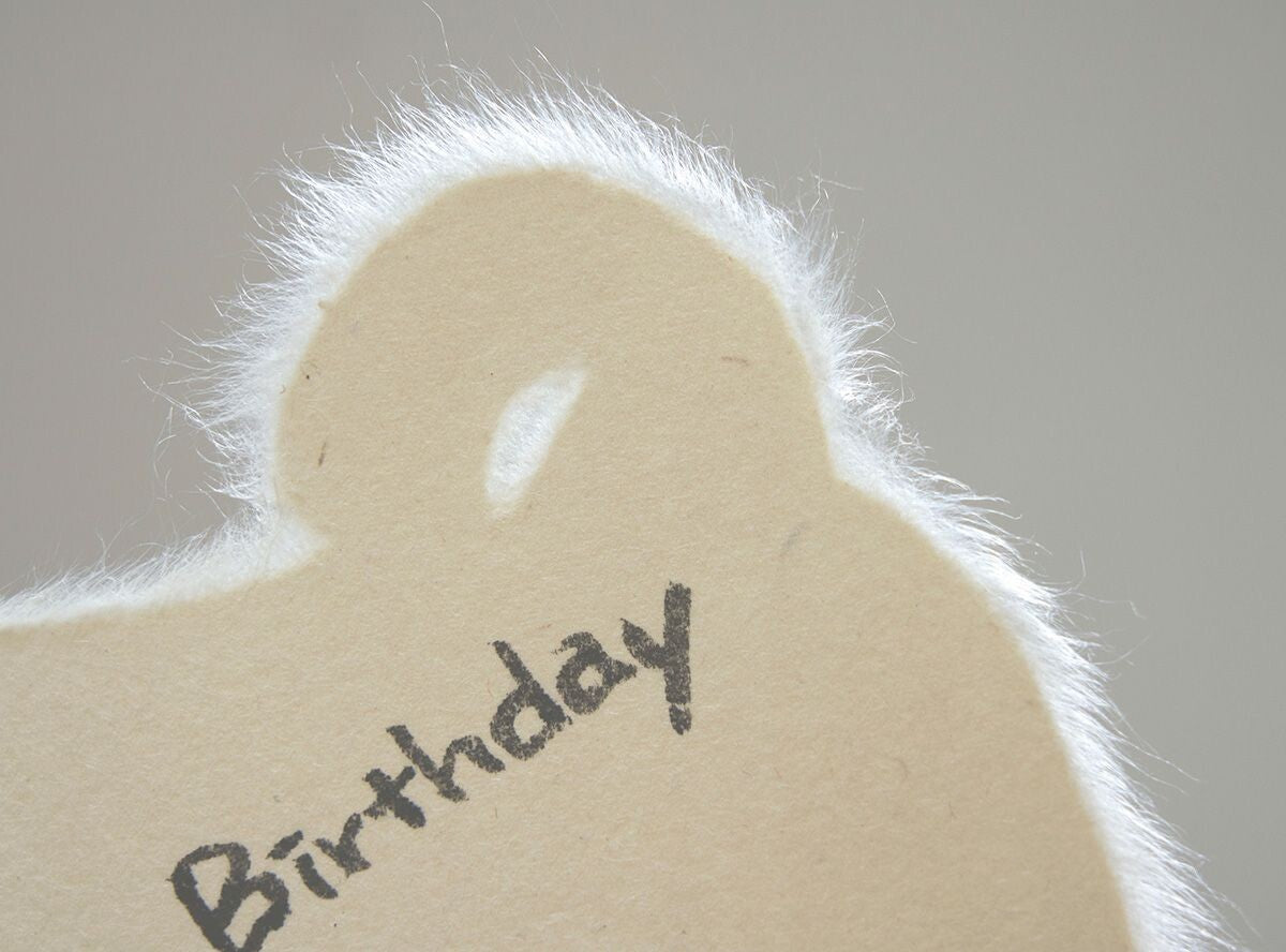 Handmade Japanese Mino Washi Poodle Message Card