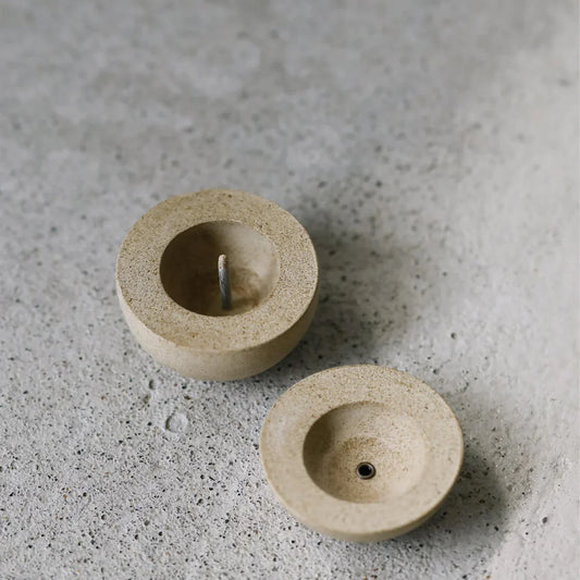 Haze Kodama Candle & Incense Holder - Yamabuki Yellow