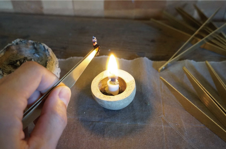 Haze Kodama Candle & Incense Holder - Ash Grey