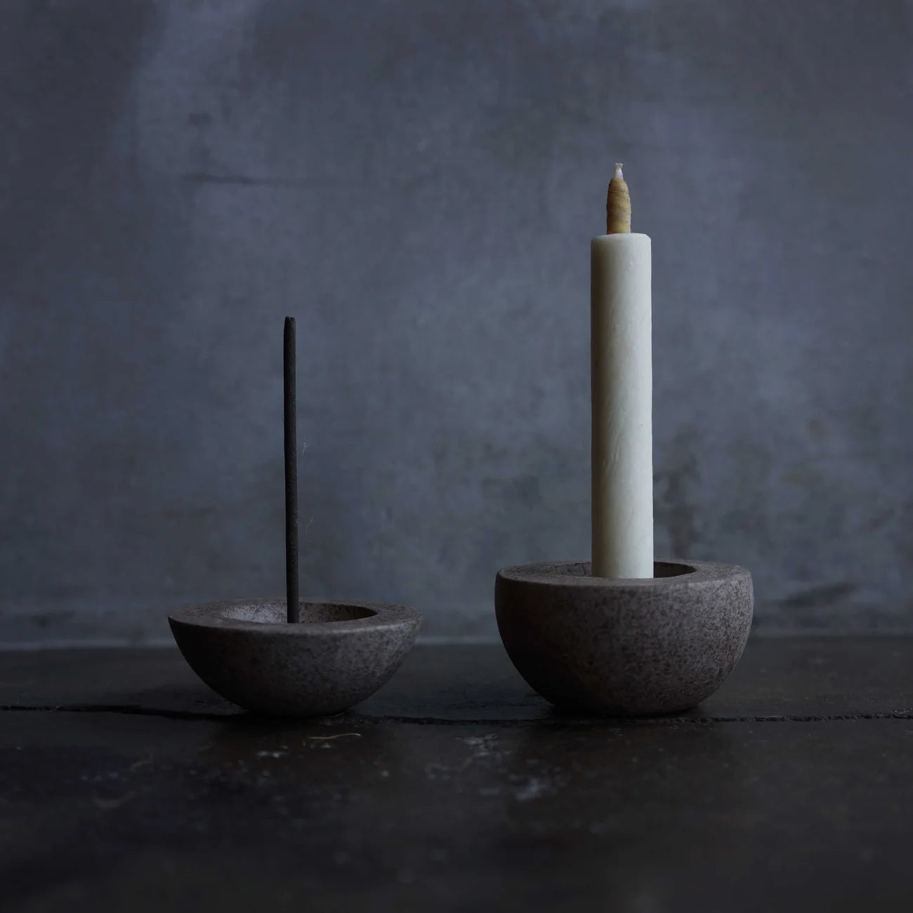 Haze Kodama Candle & Incense Holder - Ash Grey