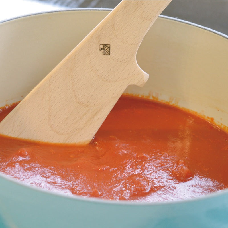 Herabuna Beechwood Square Rest & Hook Spatula 29.5cm