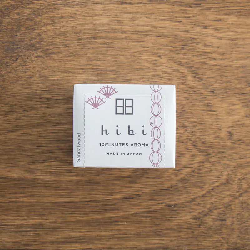 Hibi 10 Minutes Incense matches Sandalwood - Large