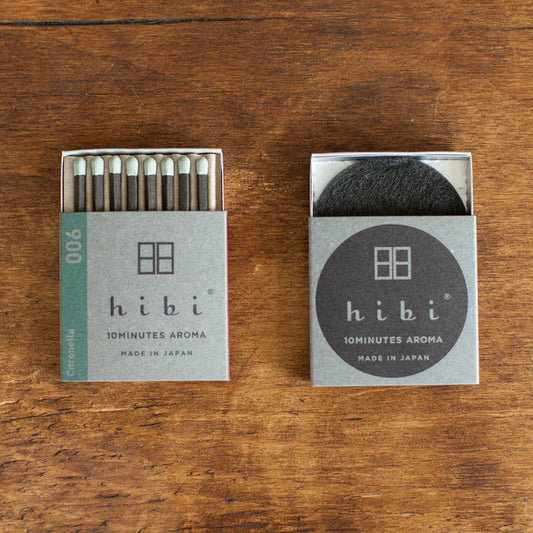Hibi 10 Minutes incense matches Citronella