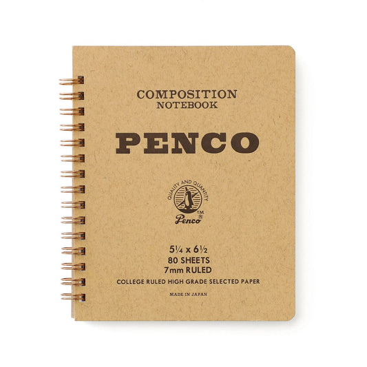 Hightide Penco Coil Lined Notebook M - Natural