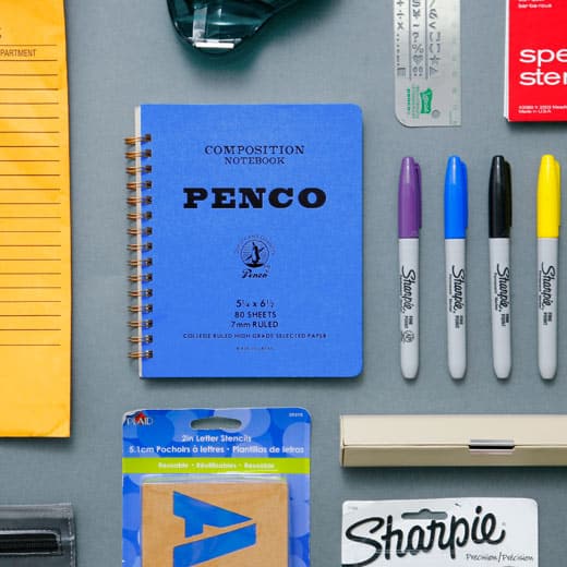 Hightide Penco Coil Lined Notebook M - Blue