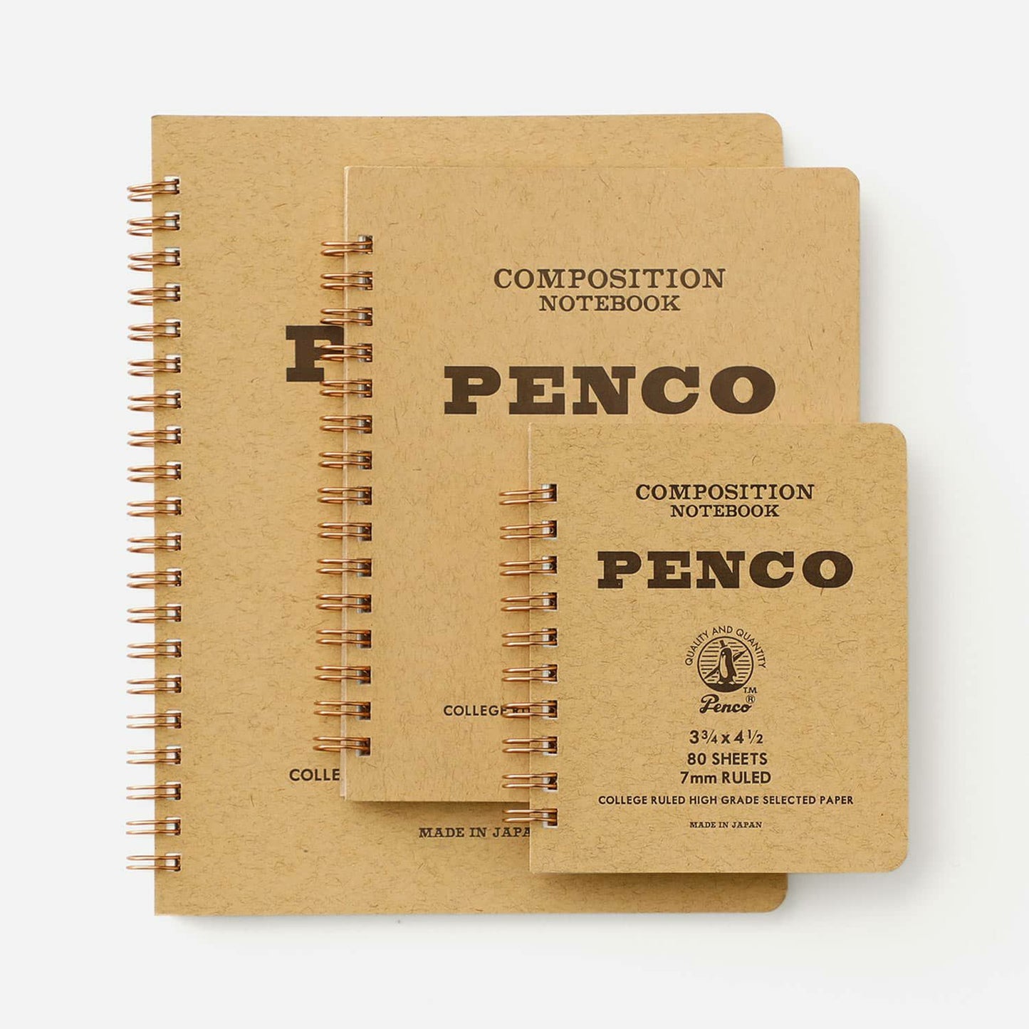 Hightide Penco Coil Lined Notebook M - Natural