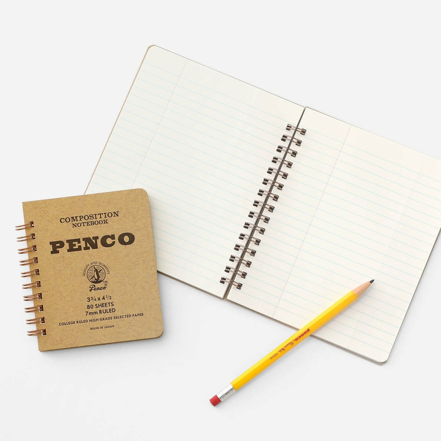 Hightide Penco Coil Lined Notebook M - Natural