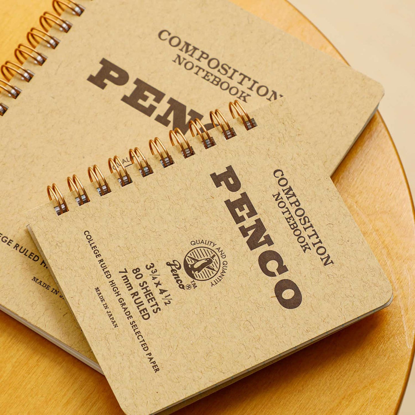 Hightide Penco Coil Lined Notebook M - Natural