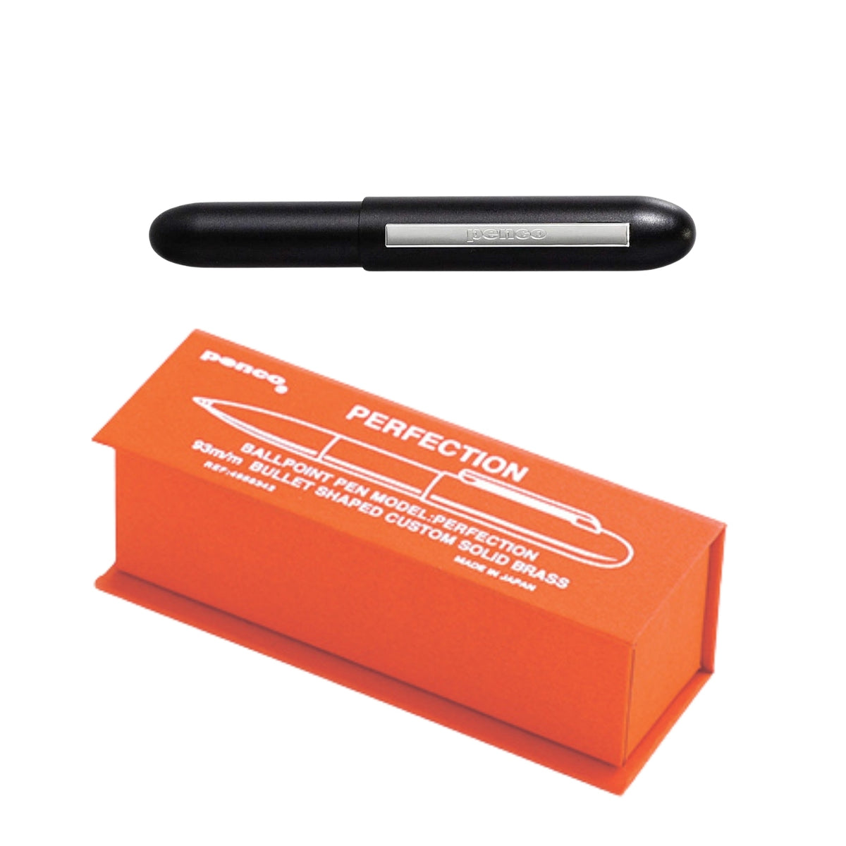 Hightide Penco Perfection Brass Bullet Ballpoint Pen 0.7mm - Black