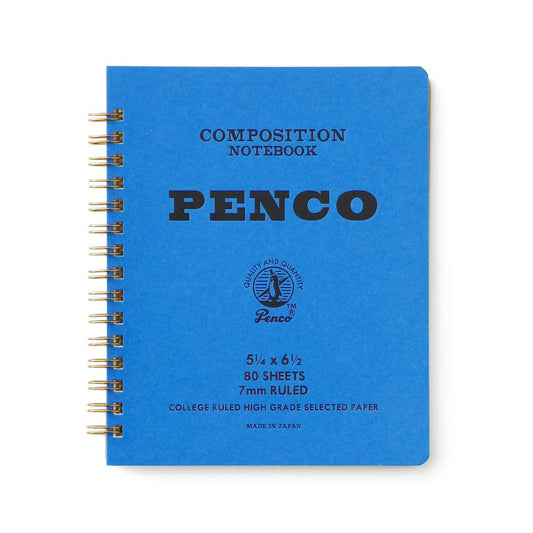 Hightide Penco Coil Lined Notebook M - Blue