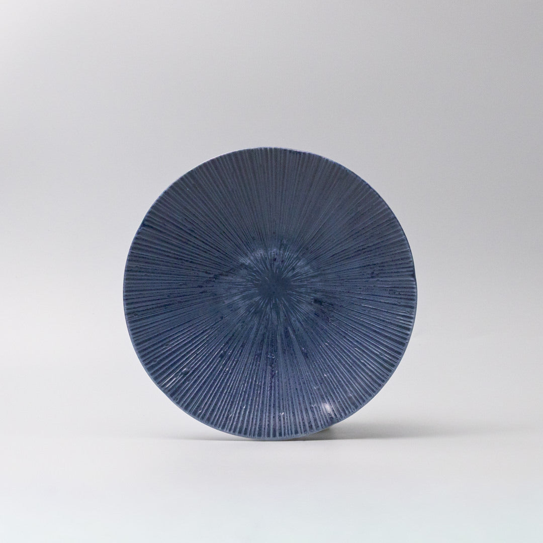 Ice Drift Sapphire Shallow Bowl 22cm