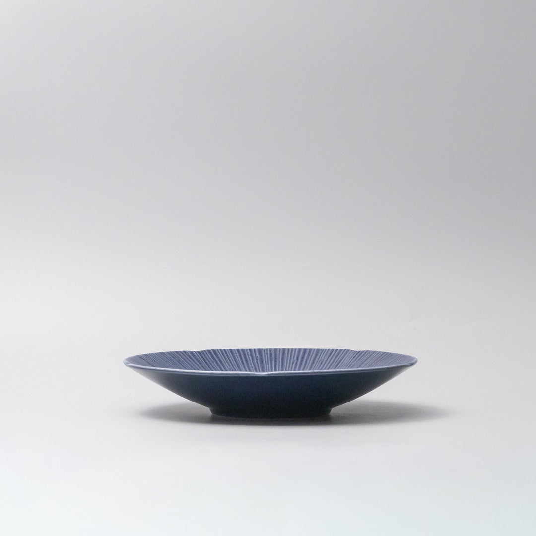 Ice Drift Sapphire Shallow Bowl 22cm